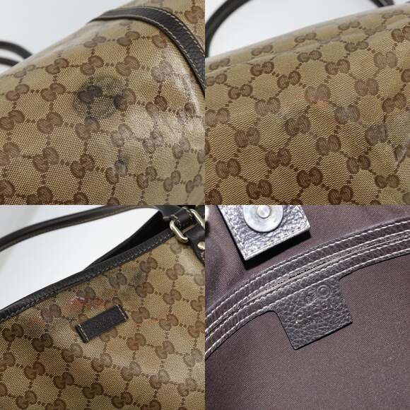 GUCCI GG Crystal Tote Bag Coated Canvas Outlet Beige Gold - Picture 11 of 13